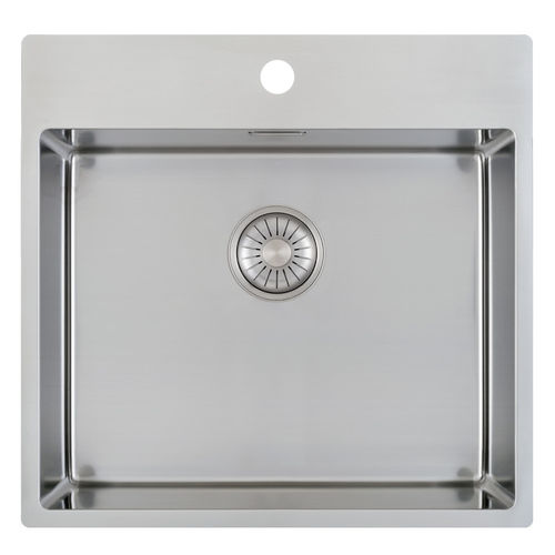 Évier 1 bac - CA50KR10 - Caressi B.V. - sans égouttoir / en inox / encastrable