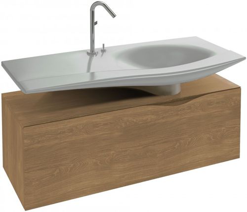 Meuble vasque suspendu - EB2000 - JACOB DELAFON - en bois massif / contemporain / avec tiroirs