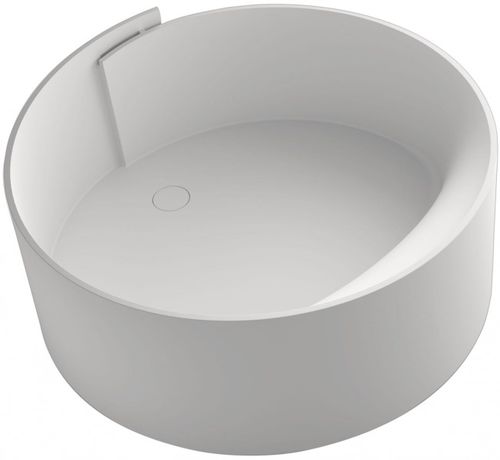 Baignoire ronde - AFFETTO: C1809K - JACOB DELAFON - en îlot / en Solid Surface / blanche