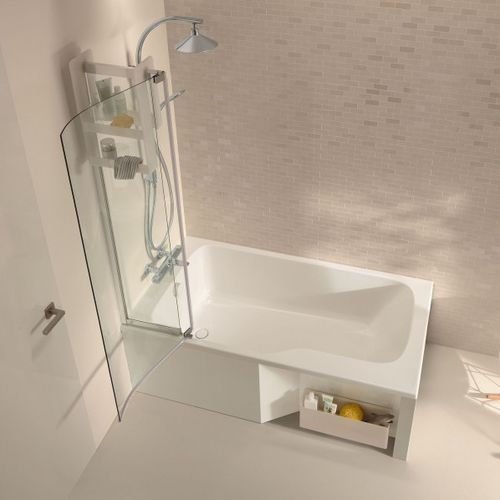 Baignoire-douche rectangulaire - MALICE: CE6D065R - JACOB DELAFON - encastrable / en acrylique