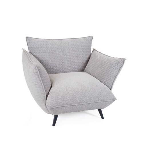 Fauteuil contemporain - SOFFY - HMM Ltd. - en tissu / en bois massif / en contreplaqué