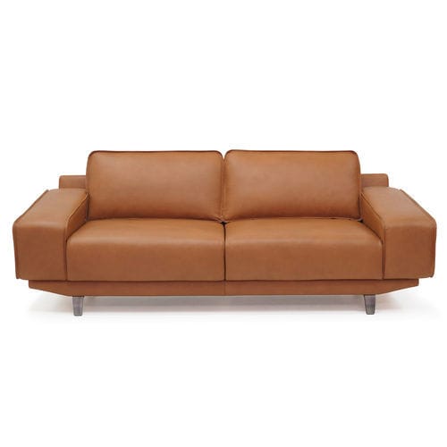 Canapé contemporain - Lingo - HMM Ltd. - en cuir / avec accoudoirs / marron