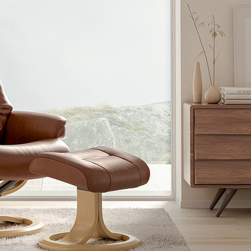 Ottoman design scandinave - NORDIC 60 - IMG Group AS/IMG - en tissu / en cuir / en placage de bois
