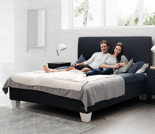 Lit double - AMBASSADOR NORDIC SEAMLESS - Jensen - contemporain / tapissé / avec tête de lit