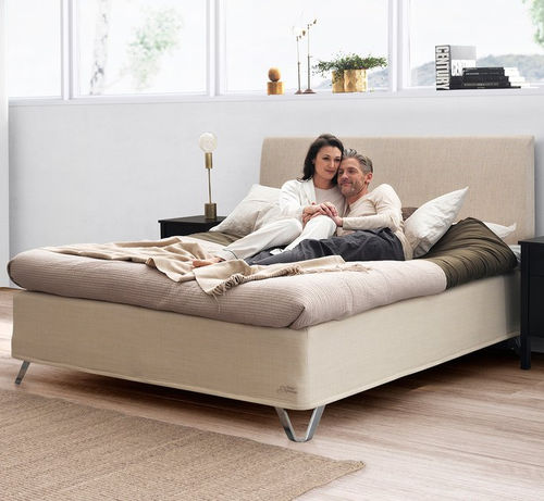 Lit double - SUPREME NORDIC SEAMLESS - Jensen - contemporain / tapissé / avec tête de lit