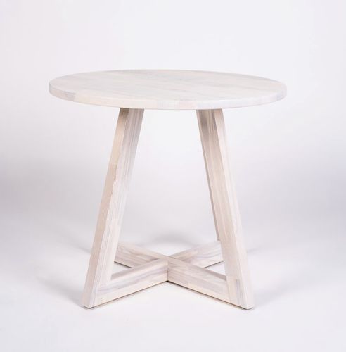 Table contemporaine - FAITY TALE  - KD Stripes - en frêne / avec piètement en frêne / ronde