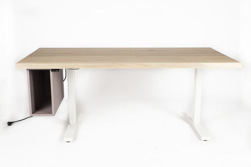 Bureau contemporain - PREMIUM - KD Stripes - en chêne / à hauteur réglable