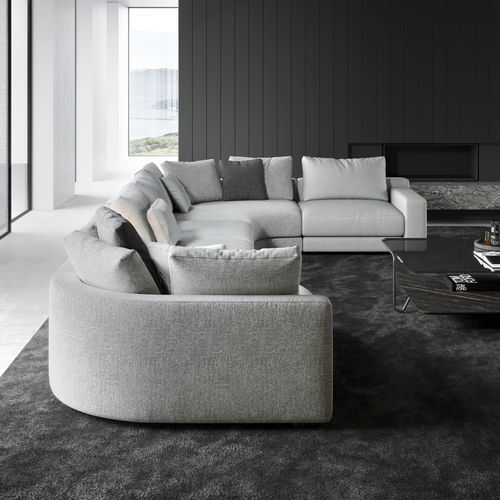 Canapé modulable - STONE - OLTA - contemporain / en tissu / en cuir