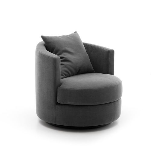 Fauteuil contemporain - Oval  - OLTA - en tissu / en contreplaqué / en pin