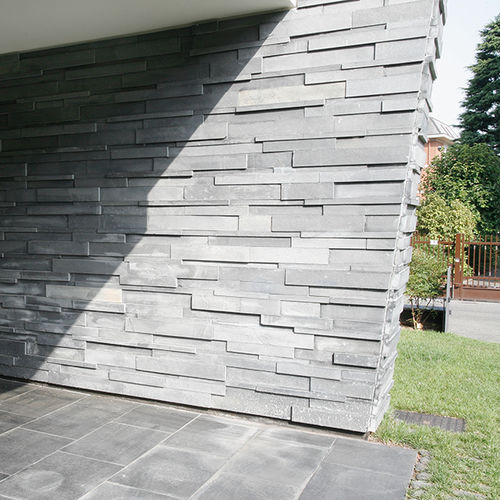 Parement en pierre naturelle - LIME BLACK - Marmotex SRL - extérieur / texturé / décoratif