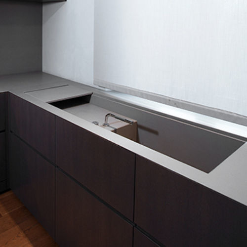 Plan de travail en pierre naturelle - PACIFIC DARK - Marmotex SRL - professionnel / de cuisine / noir