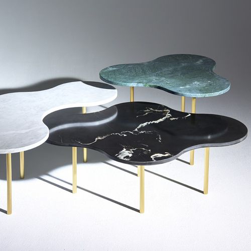 Table basse contemporaine - CAMO - NEOCRAFT GmbH - en verre / en laiton / en marbre