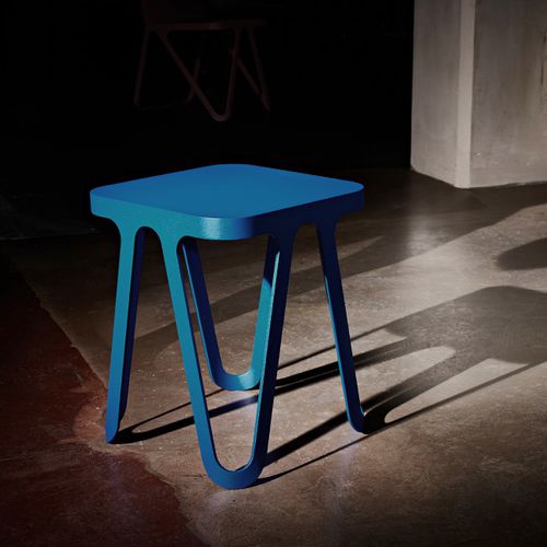 Tabouret contemporain - LOOP - NEOCRAFT GmbH - en aluminium / noir / blanc