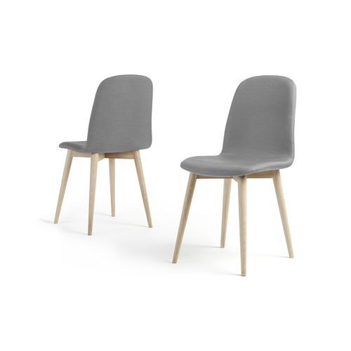 Chaise de salle à manger design scandinave - BASIC 2 CLASSIC - PBJ Mobler ApS - d'intérieur / en tissu / avec piètement en bois massif