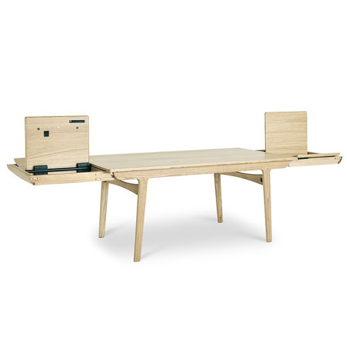 Table à manger design scandinave - FIFTY - PBJ Mobler ApS - en chêne / avec piètement en bois massif / rectangulaire