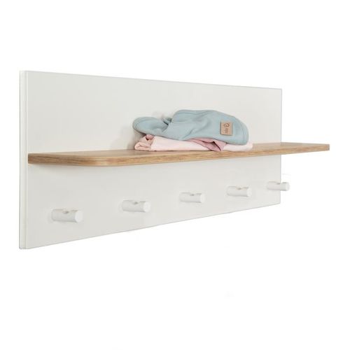 Porte-manteau mural - Ava - roba Baumann GmbH - contemporain / en chêne / blanc