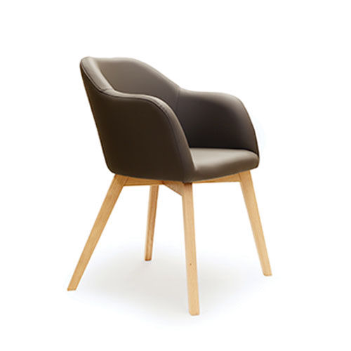 Chaise contemporaine - THEO - Standard Furniture Factory Sarajevo - d'intérieur / en cuir / avec piètement en bois