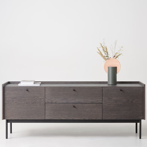 Meuble TV contemporain - CANELLI - ZEGEN - en placage de bois / en métal