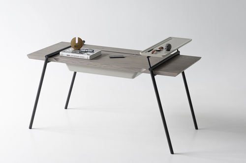 Bureau contemporain - DUOO - ZEGEN - en chêne / en placage de bois