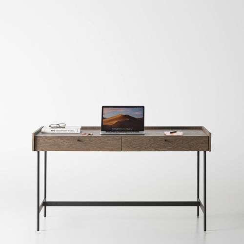 Bureau contemporain - CANELLI - ZEGEN - en chêne / plaqué bois / en métal