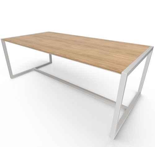 Table à manger contemporaine - SQUARE - Black-Citrus - en bois / en Plexiglas® / en Corian®