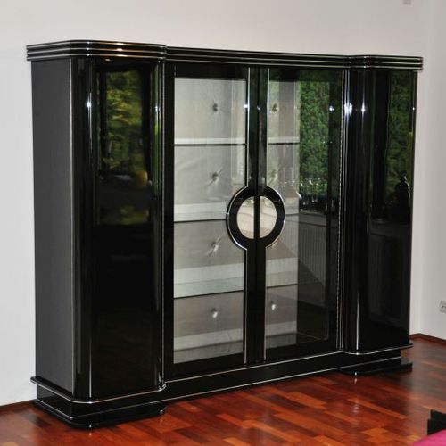 Armoire Art Déco - OAM00519 - Münsterland Gruppe GmbH & Co. KG - en bois laqué / en verre / à portes battantes