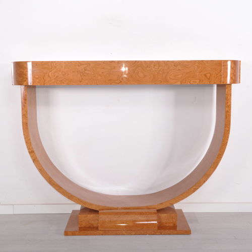 Console Art Déco - Münsterland Gruppe GmbH & Co. KG - en noyer / en bois laqué brillant / avec piètement en bois