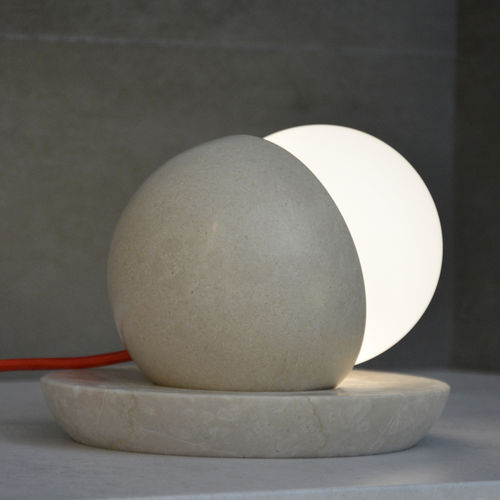 Lampe de table - LUNA - Hi Project srl - Brillamenti - en verre soufflé / en pierre / design original