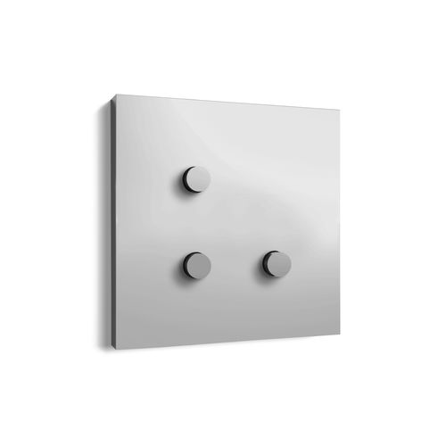 Interrupteur bouton poussoir - IC3P40 - ICÓNICO - encastré / triple / en métal