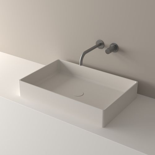 Vasque à poser - LC1M - ICÓNICO - en Solid Surface / rectangulaire / contemporaine