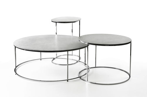 Table basse contemporaine - AIRSTEEL - Gravelli - en acier / en béton / ronde