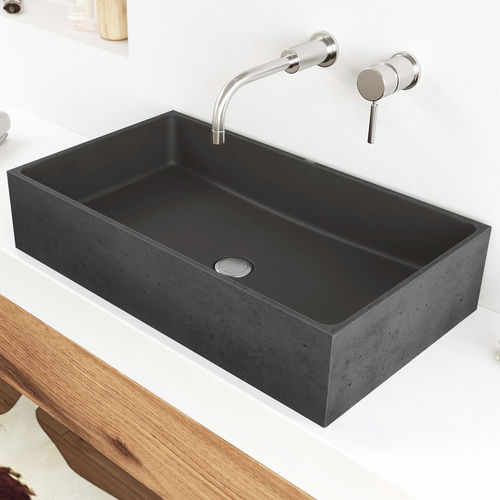 Vasque à poser - BOX - Gravelli - en béton / rectangulaire / contemporaine