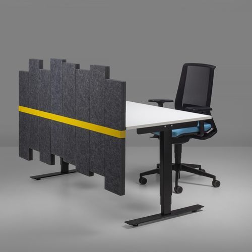 Séparateur de bureau sur bureau - FENCE  - Standard AS - en tissu / modulable