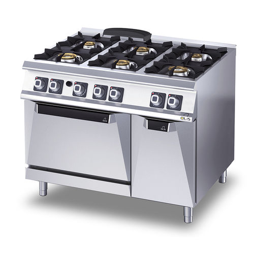 Cuisinière à gaz - D76/10CGG - Olis Ali Group S.r.l. - professionnelle / en inox / en fonte
