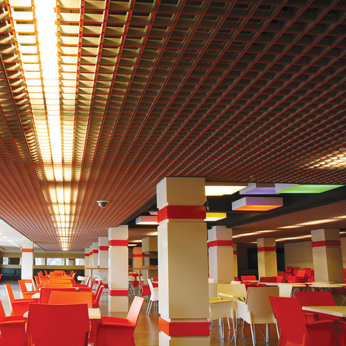 Faux-plafond en aluminium - QUADRO INVERSE - Integra - Interior Systems - en panneaux / pour bureau / d'intérieur