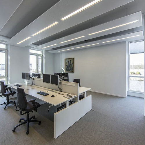 Faux-plafond en acier galvanisé - ISLAND - Integra - Interior Systems - en laine de verre / en pierre / en panneaux