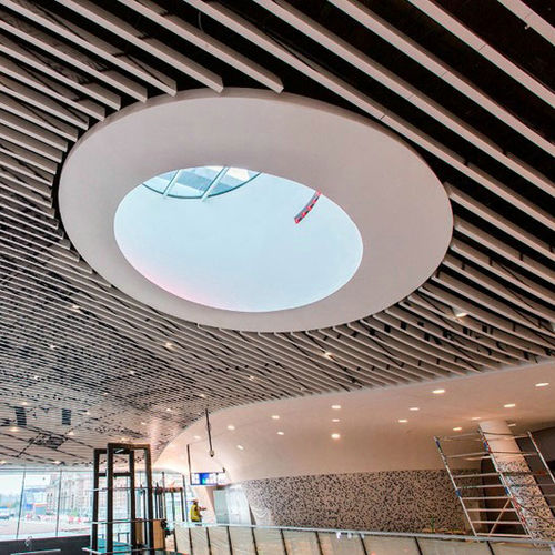 Baffle acoustique en aluminium - Integra - Interior Systems - en acier galvanisé / en fibre de polyester / suspendu