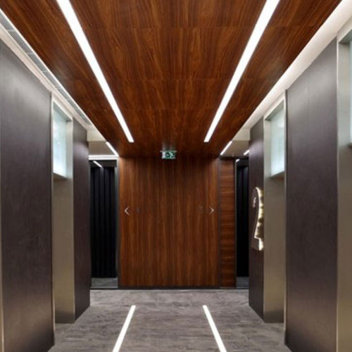 Baffle acoustique stratifié - PANEL SYSTEM - Integra - Interior Systems - MDF / suspendu / rectangulaire