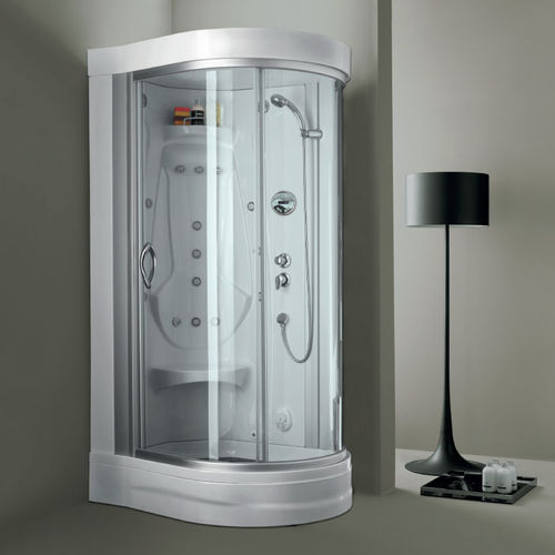 Cabine de douche en verre - COSMOS - ilma srl - à portes coulissantes / courbée