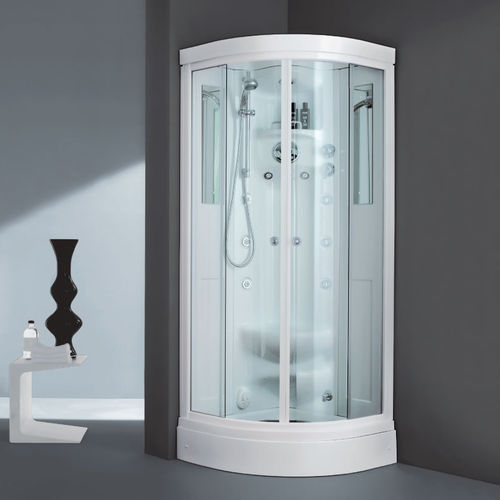 Cabine de douche en verre - WOLLY A - ilma srl - à portes coulissantes / courbée