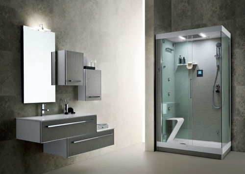 Salle de bain contemporaine - LA PIETRA ORIENTE - ilma srl - en bois / en verre