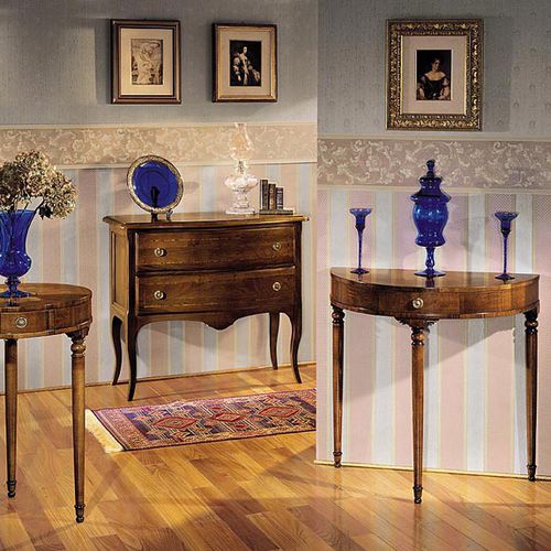 Console classique - 43B - flli zorzella mobili - en bois / en demi-cercle / avec tiroir