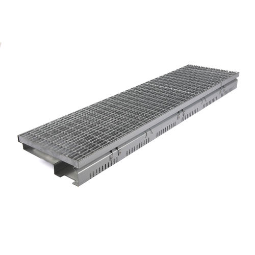 Caniveau de drainage à grille - MONSUN GmbH - en métal / grille en métal / pour espace public