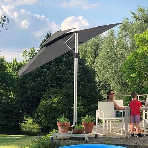 Parasol carré - FRATELLO PRO - Solero Parasols - déporté / orientable / mât inclinable