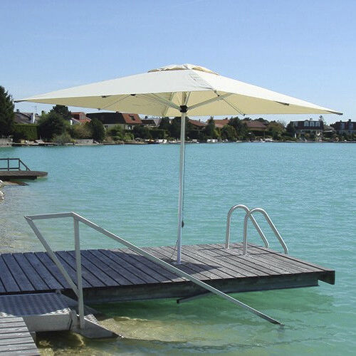 Parasol carré - PATIO PRO - Solero Parasols - à mât central / en toile / en aluminium