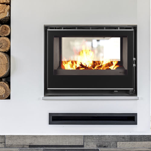 Insert de cheminée double face - Llama Cristal 80 DF EcoDesign - BELLIDO Manufacturas Metálicas, S.L. - à bois / en acier / à convection naturelle
