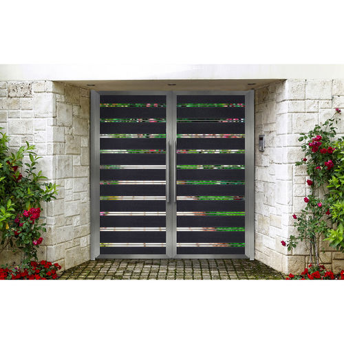 Portillon en aluminium anodisé - MODERN: M492 - Style Doors S.A.