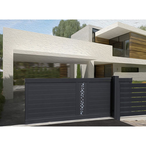 Portail battant - PRESTIGE CLASSIC: C102 - Style Doors S.A. - coulissant / en aluminium anodisé / à lames