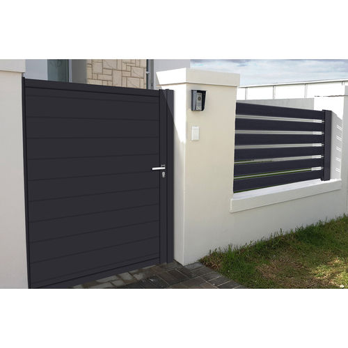Portail battant - PRESTIGE CLASSIC: C475 - Style Doors S.A. - coulissant / en aluminium / à lames
