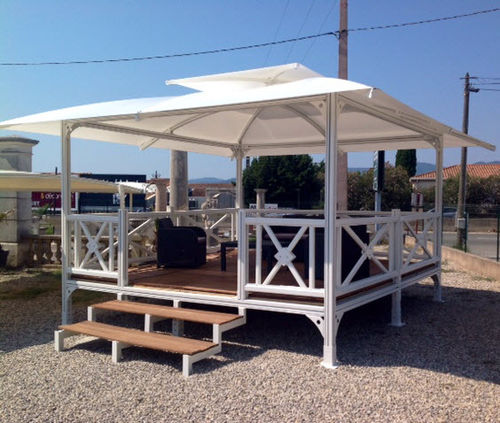 Gazebo en aluminium - PRESTIGE – CLASSIQUE - Covertou - en polyester renforcé de fibres de verre / structure en aluminium